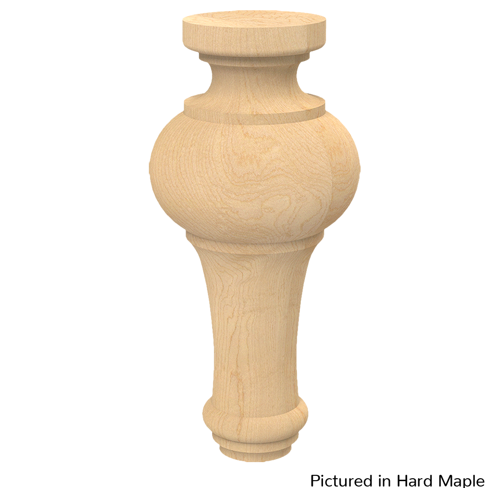 Hand Carved 8" Smooth Bella Bun Feet & Furniture Components