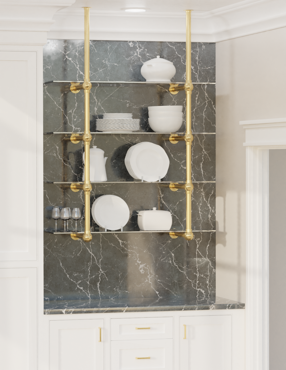 Custom Bistro Shelving & Furniture Components Designs of