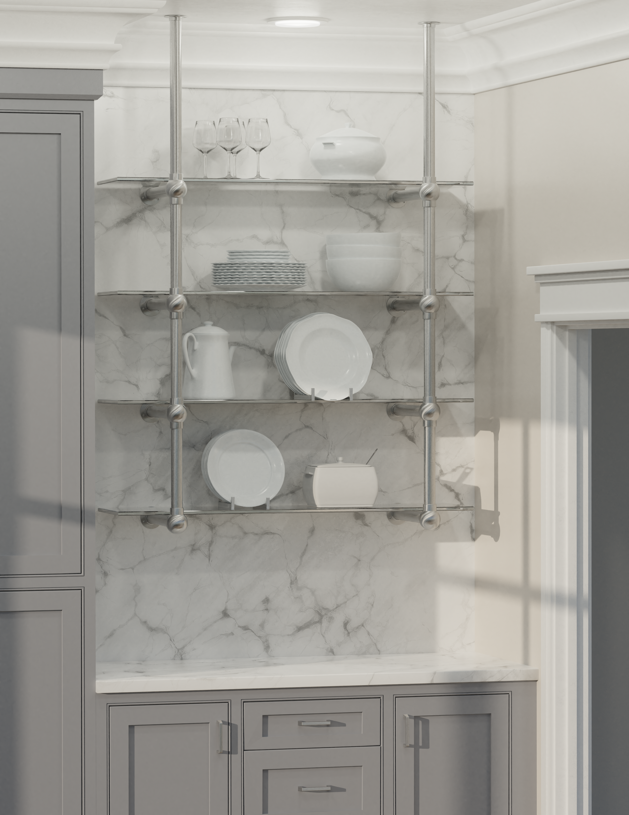 Custom Bistro Shelving & Furniture Components Designs of