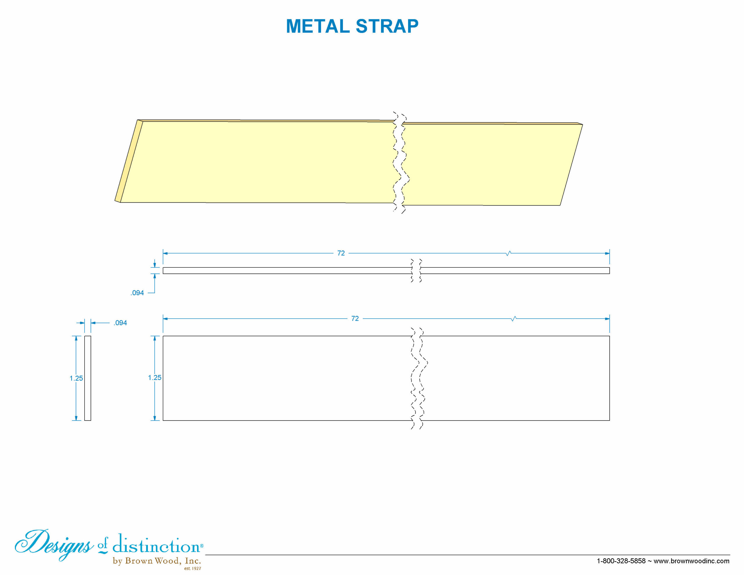 1-1/4 Decorative Aluminum Strapping Sample Kit - Cabinet & Furniture  Components - Designs of Distinction