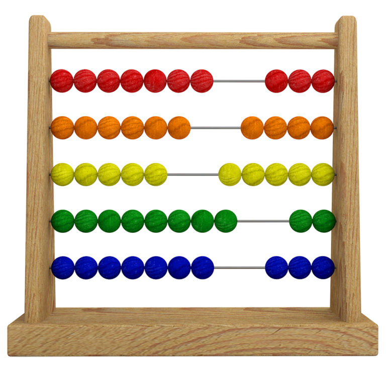 pink wooden abacus