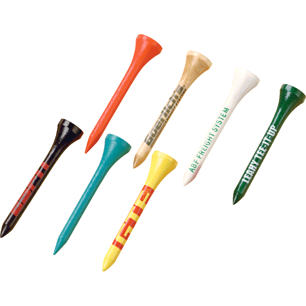 Golf tees in any size or color to specifications.